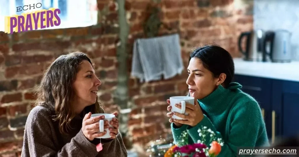 Enjoying coffee with loved ones