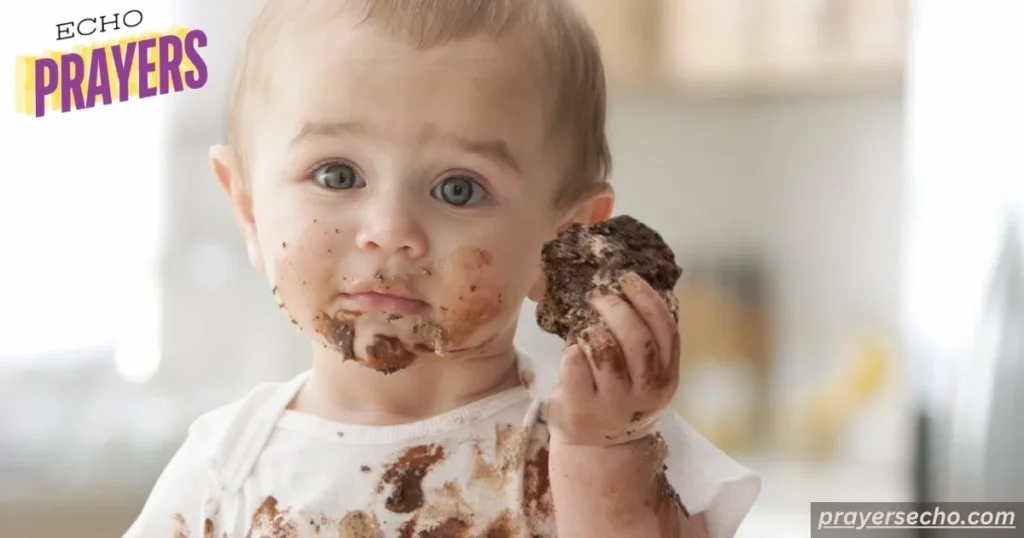 A toddler  a cake so joy and mess