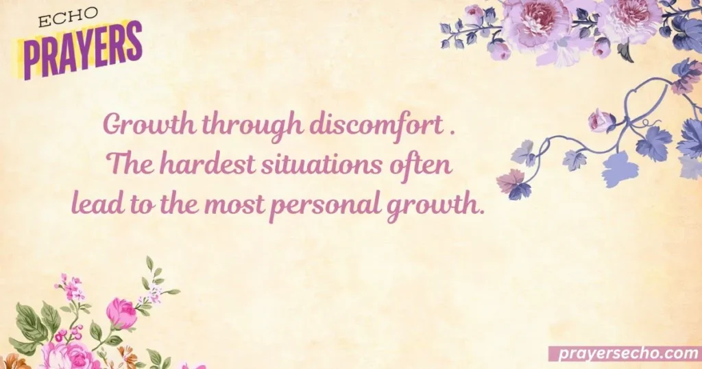 Growth through discomfort 